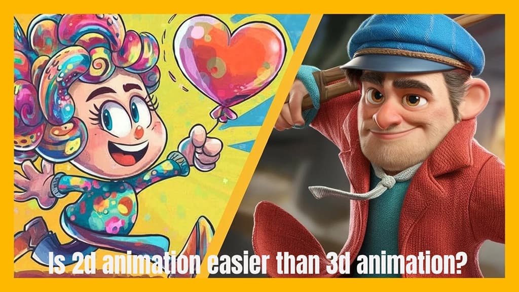 animation illustration 2d vs 3d title image