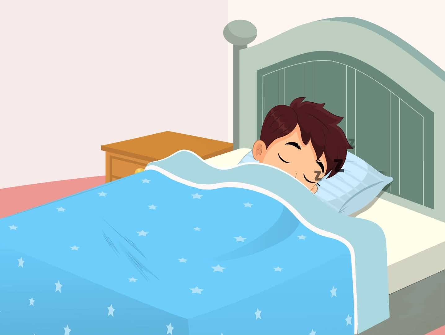 Boy in night dress animated vector cartoon character model sheet