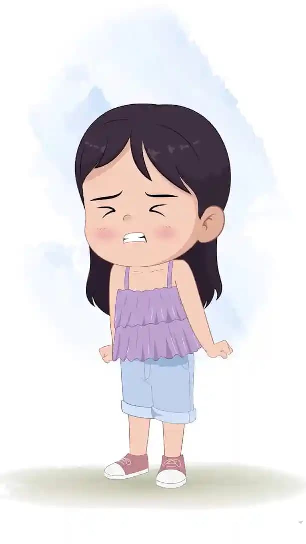 An adorable angry girl animated vector cartoon character AKA Jane