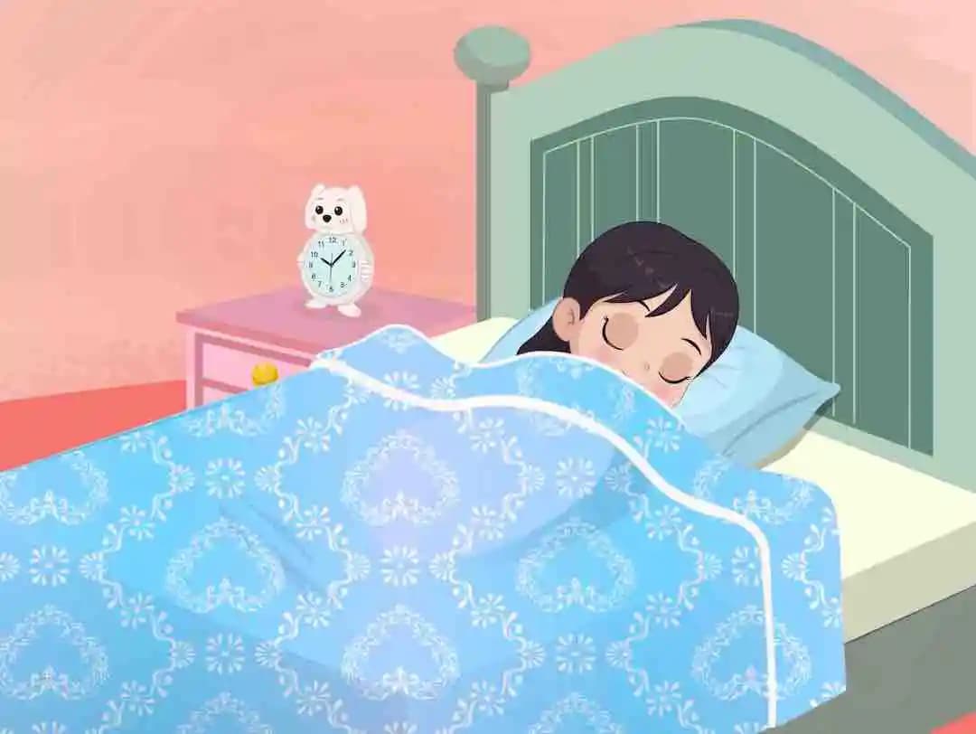 An adorable girl sleeping. animated vector cartoon character AKA Jane