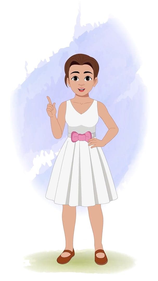 A belly dancer talking animated vector cartoon character AKA Luna