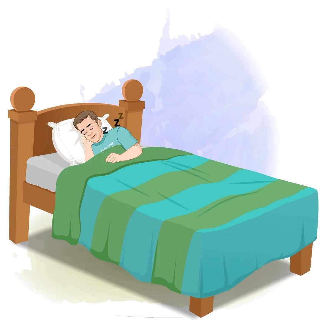 A sleeping man animated cartoon character vector AKA Sam