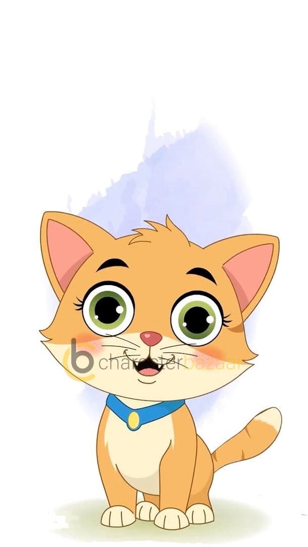 A cat talking while sitting animated cartoon character vector AKA Coco The Cat