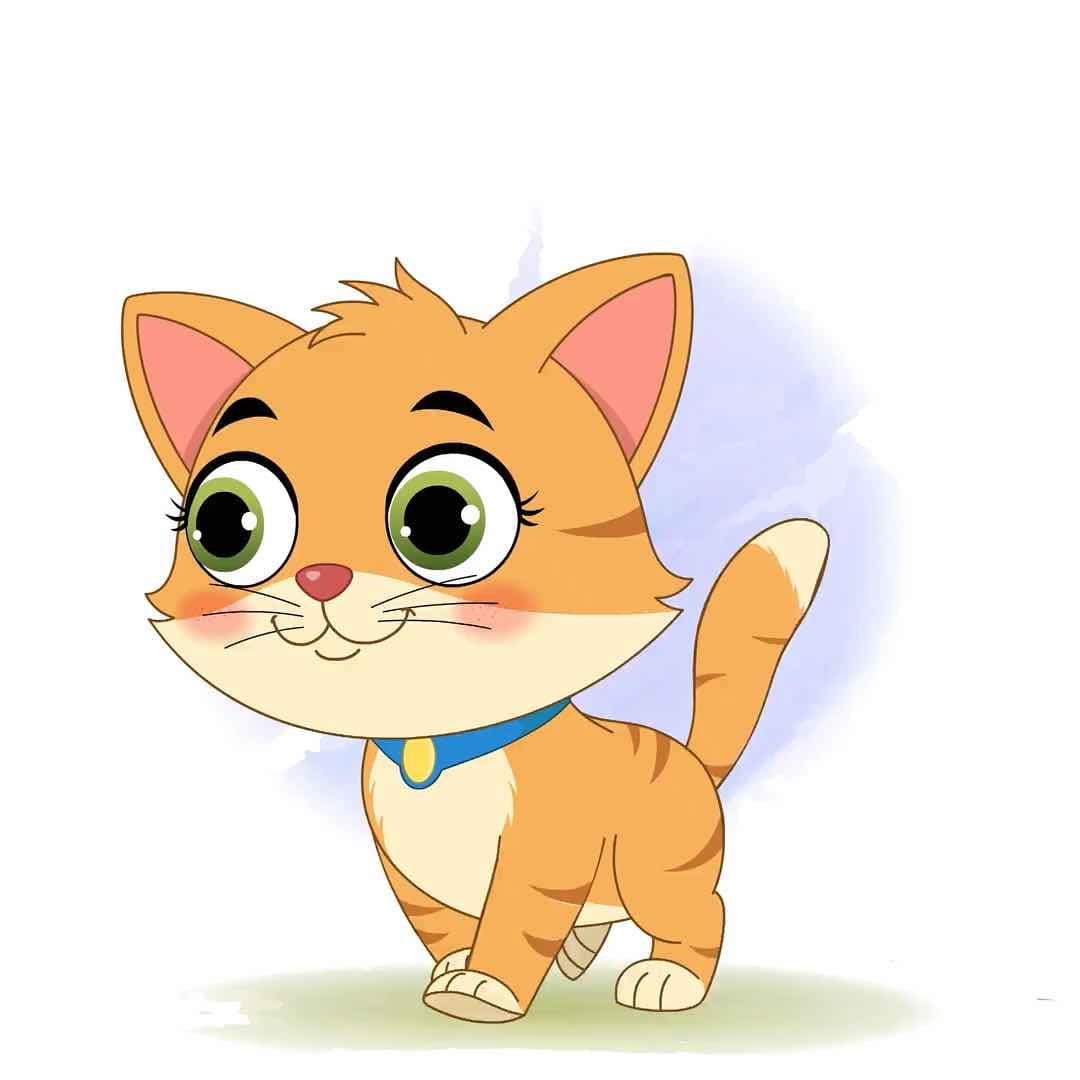 A cat walking animated cartoon character vector AKA Coco The Cat