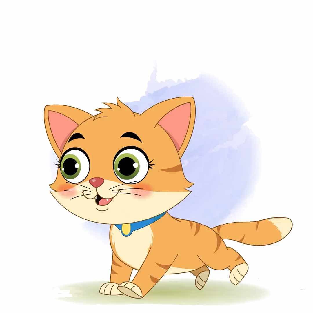 A cat running animated cartoon character vector AKA Coco The Cat