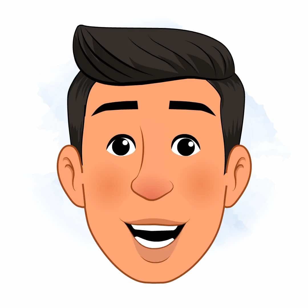 A casual office guy face expression animated vector cartoon character AKA Peter