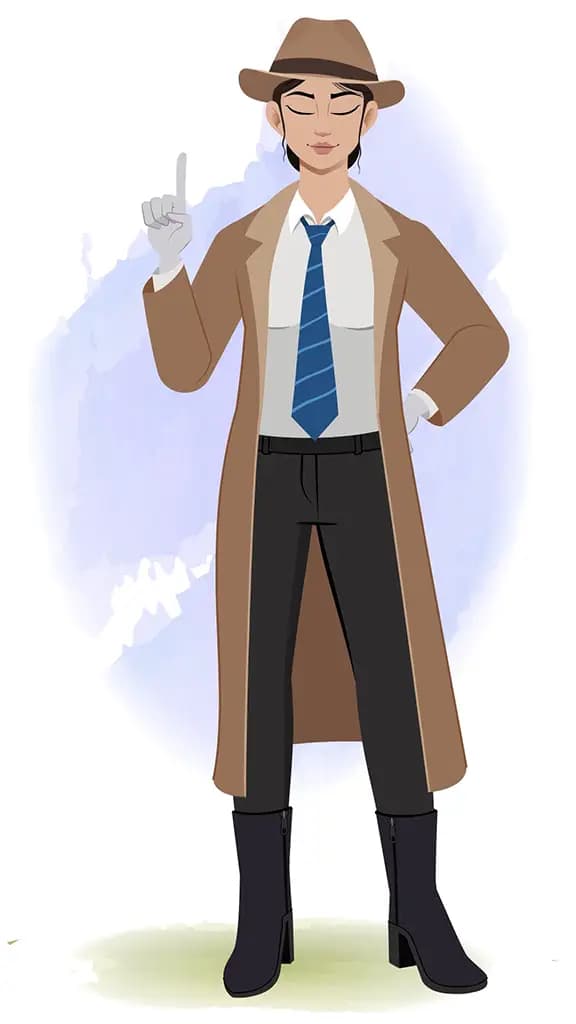 A female detective saying no animated cartoon character aka miss elena