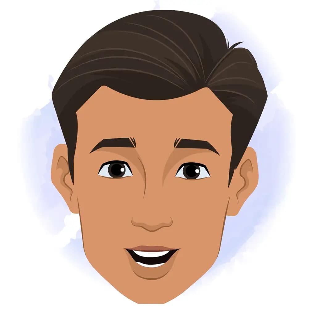 A man animated cartoon face with different facial expressions aka Aryan