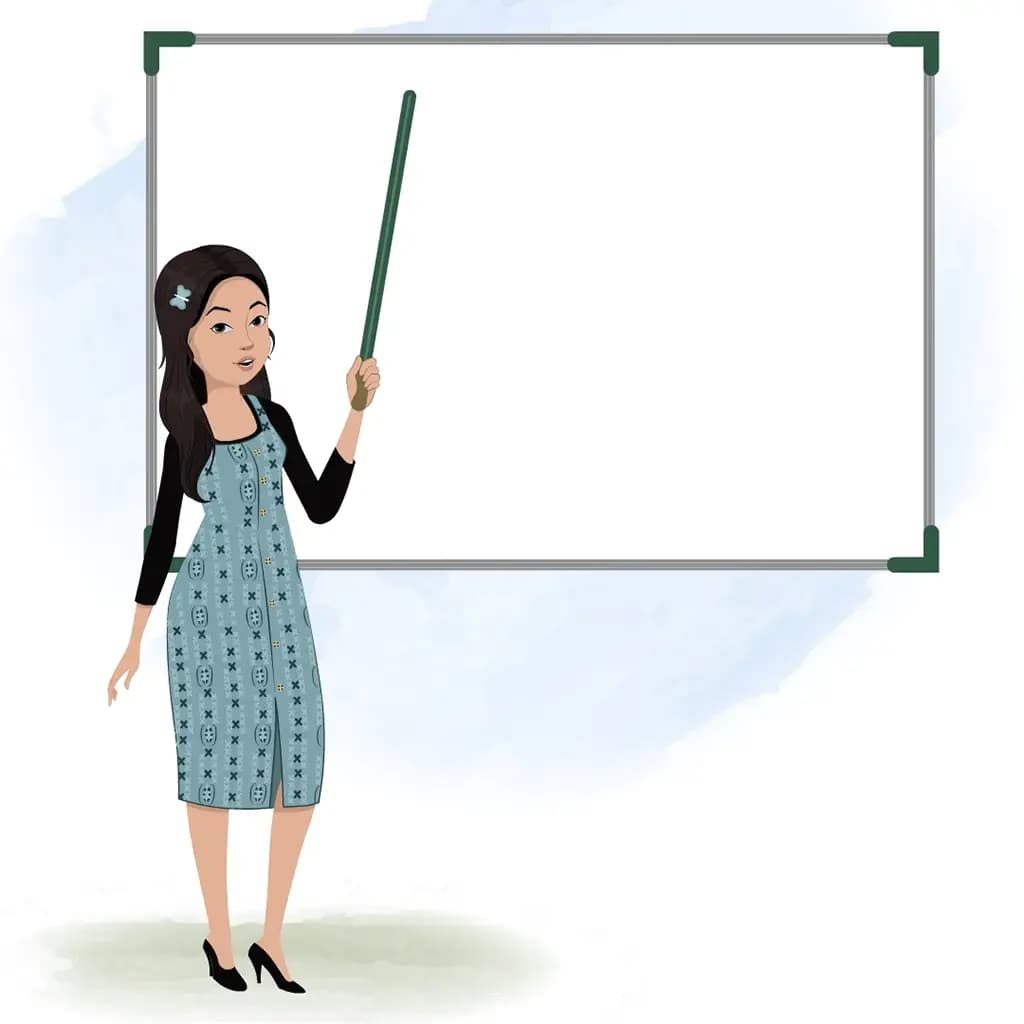 A female teacher walking side view animated cartoon character aka renna