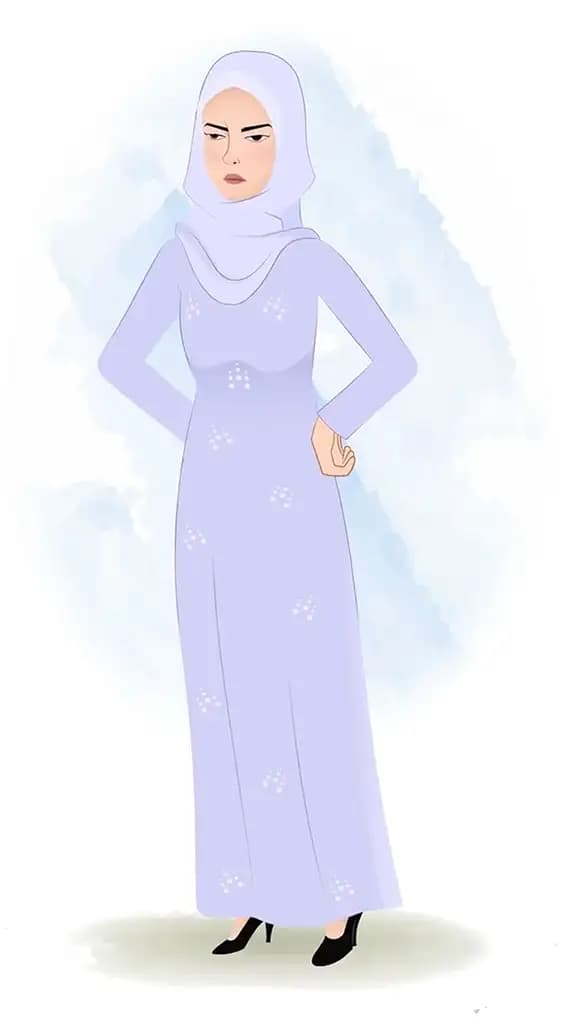 An angry muslim/arabic woman animated cartoon character aka joya 3/4