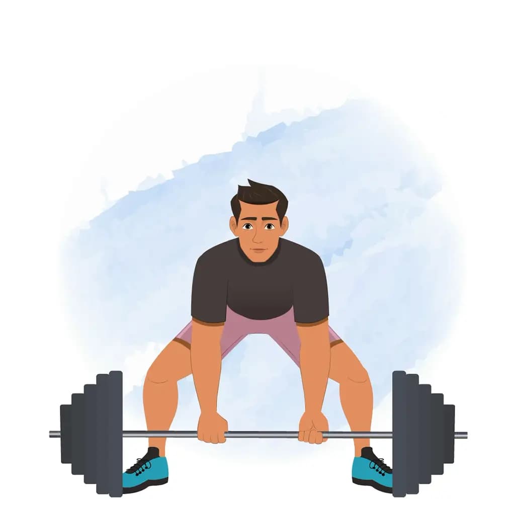 A workout man lifting a barbell animated cartoon character aka loves