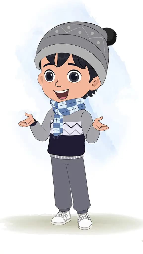 A little boy talking animated cartoon character aka ansh 3/4