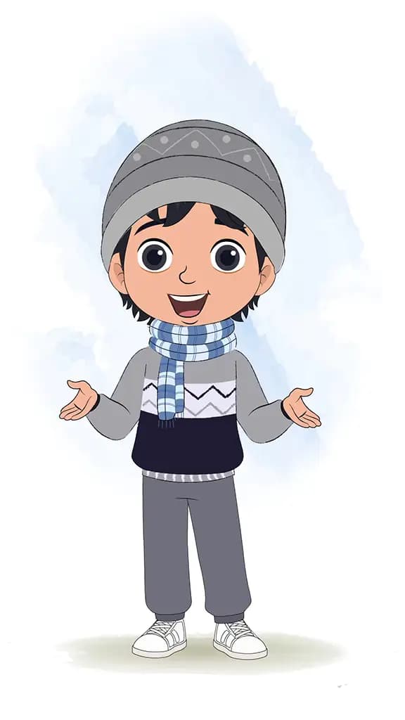 A little boy talking animated cartoon character aka ansh
