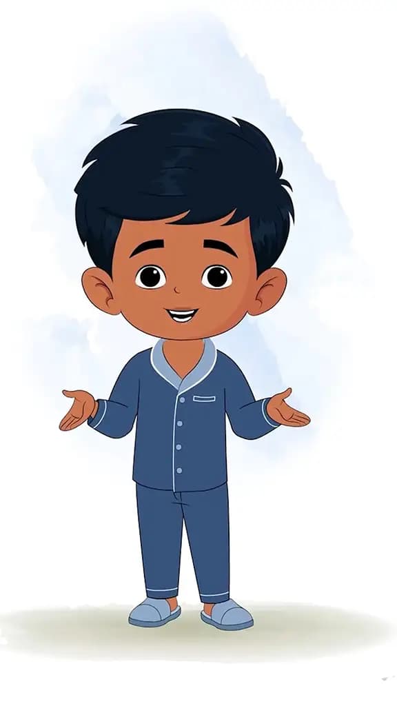 An Indian boy talking animated cartoon character aka arun