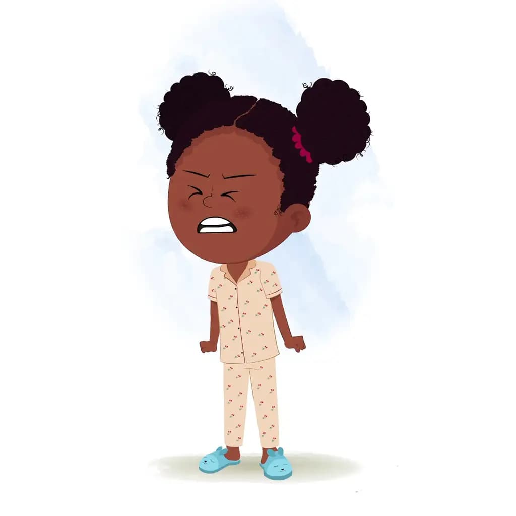 A little black angry girl animated cartoon character aka kaya 3/4