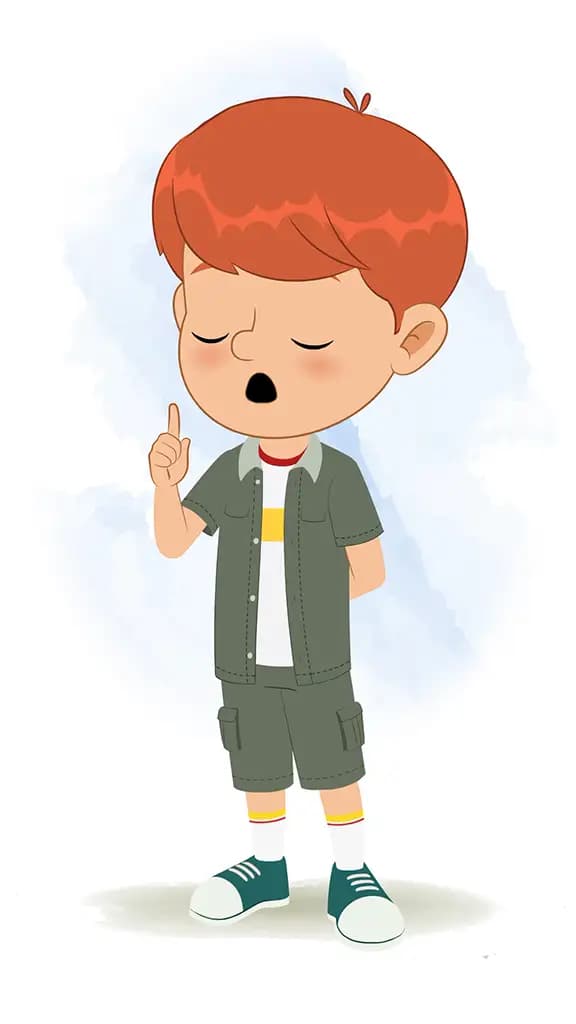 A little boy saying no animated cartoon character aka max