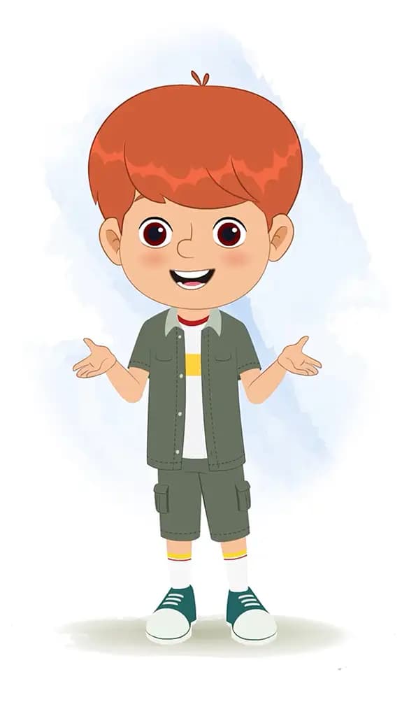 A little boy talking animated cartoon character aka max