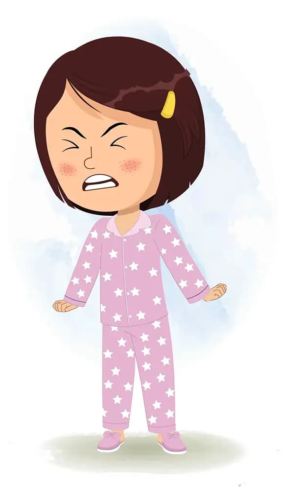 An angry cute girl animated cartoon character aka misti 3/4