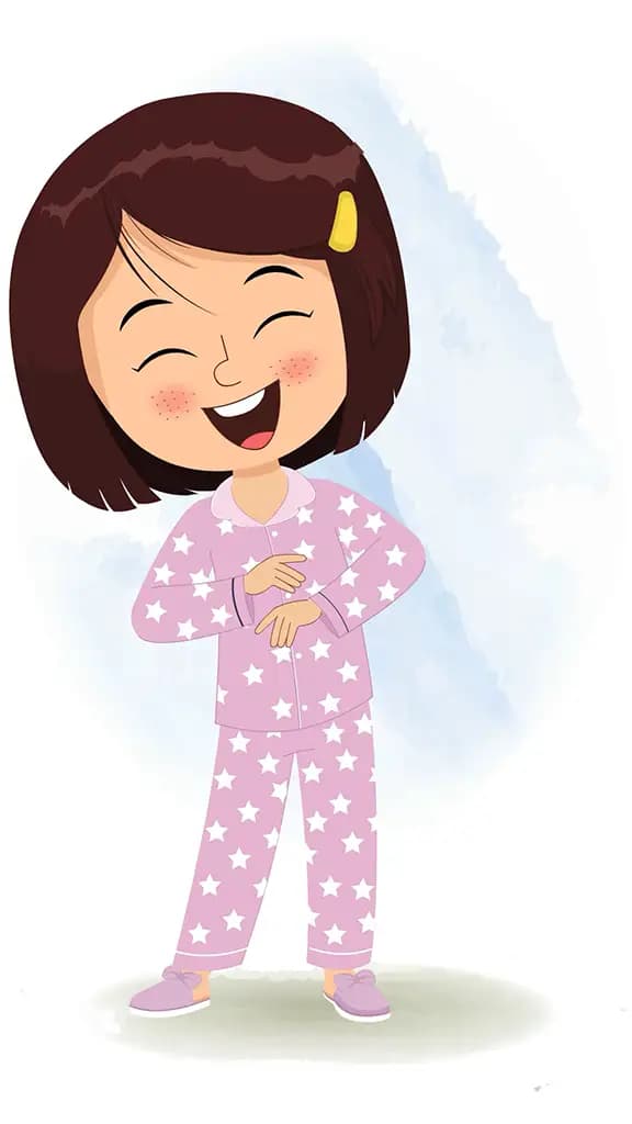 A cute girl dancing animated cartoon character aka misti