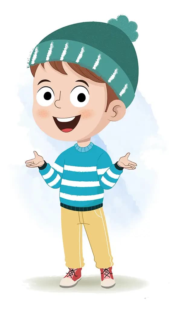 A little boy talking animated cartoon character aka ari 3/4
