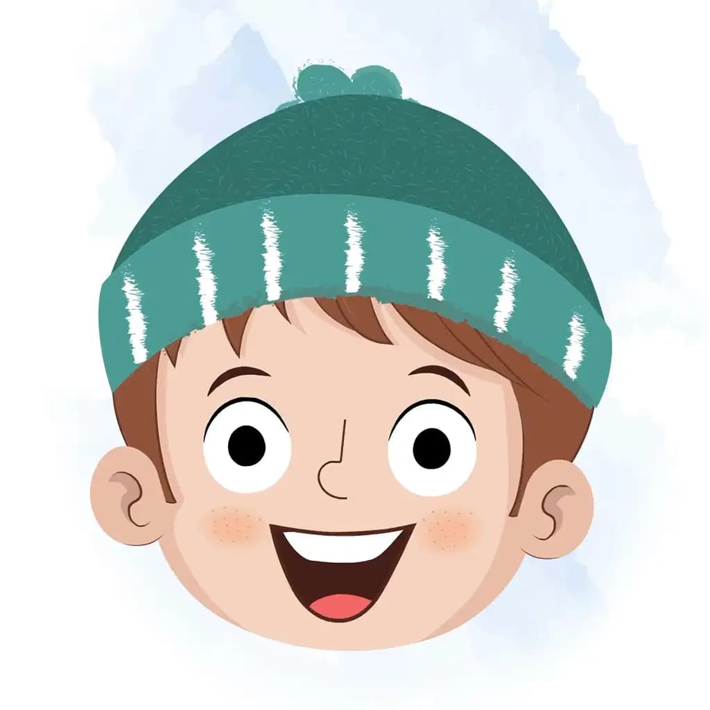 A little boy animated cartoon face with different facial expressions aka ari