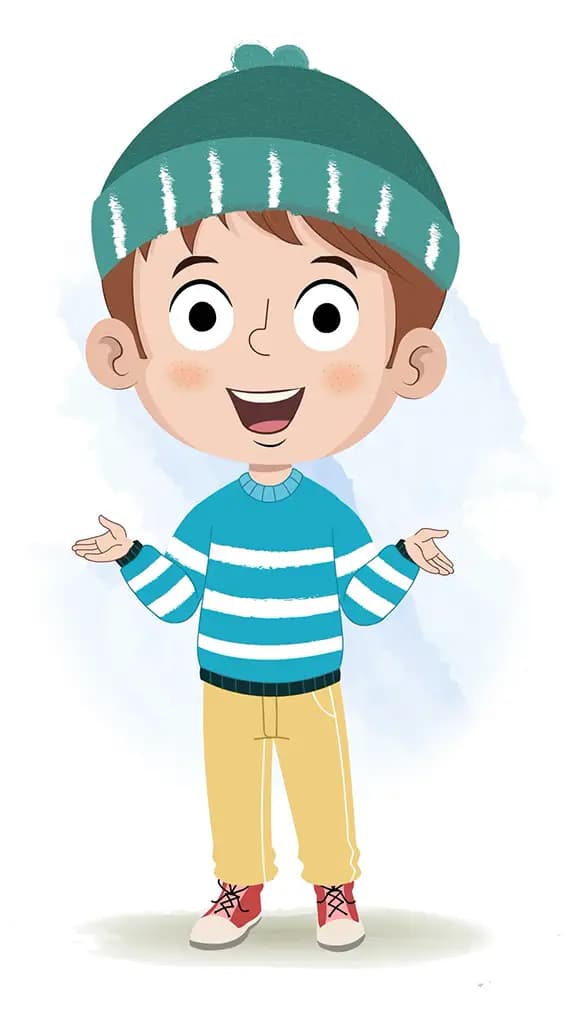 A little boy talking animated cartoon character aka ari