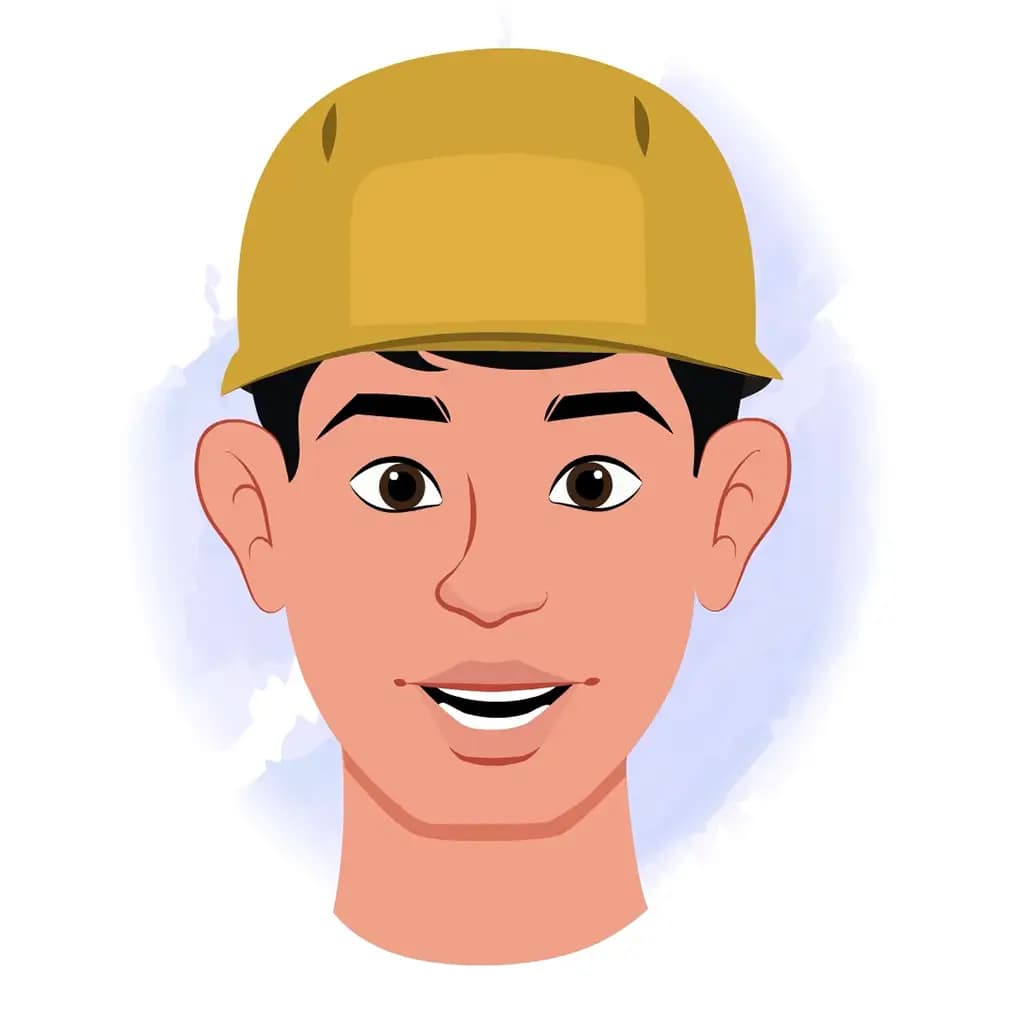 A handyman animated cartoon face with different facial expressions aka Mr.Bennet