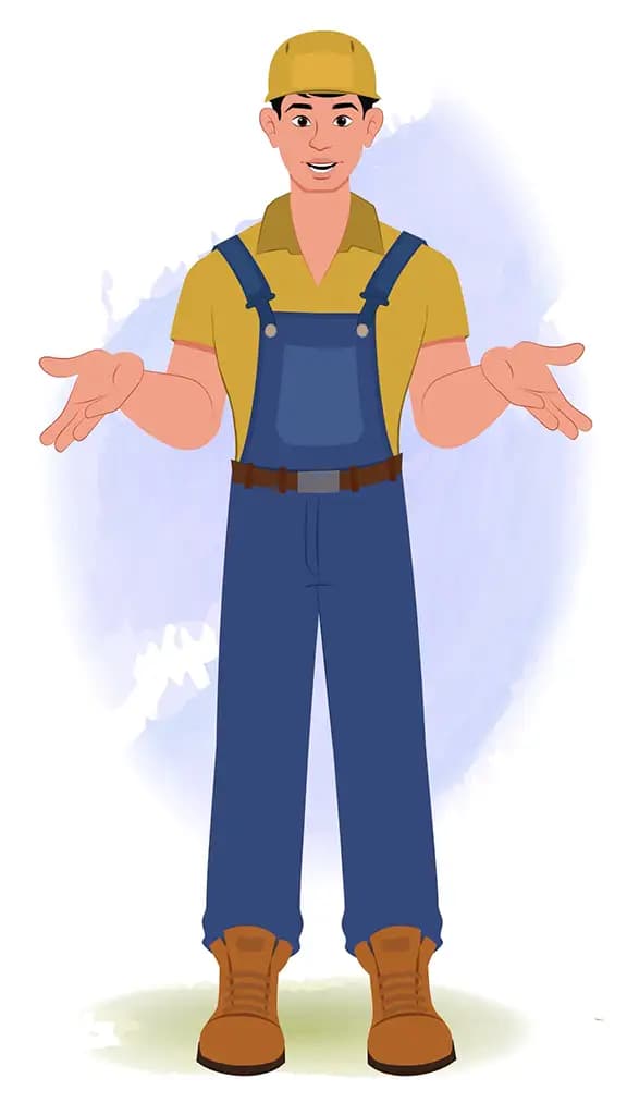 A handyman talking animated cartoon character aka Mr.Bennet
