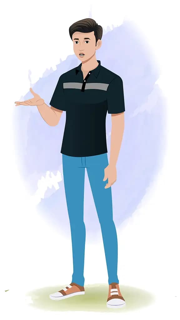 A man talking animated cartoon character aka Henry 3/4