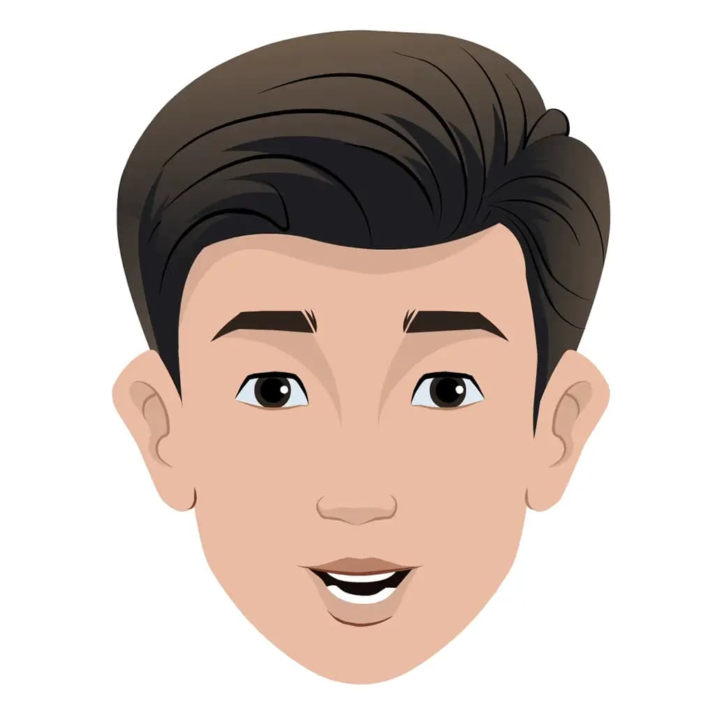 A man animated cartoon face with different facial expressions aka Henry