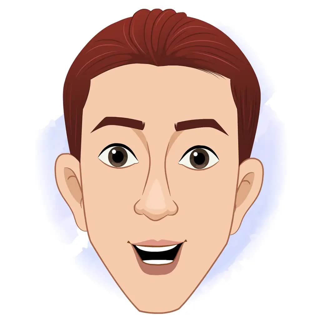 An office Man animated cartoon face with different facial expressions aka Yuvi