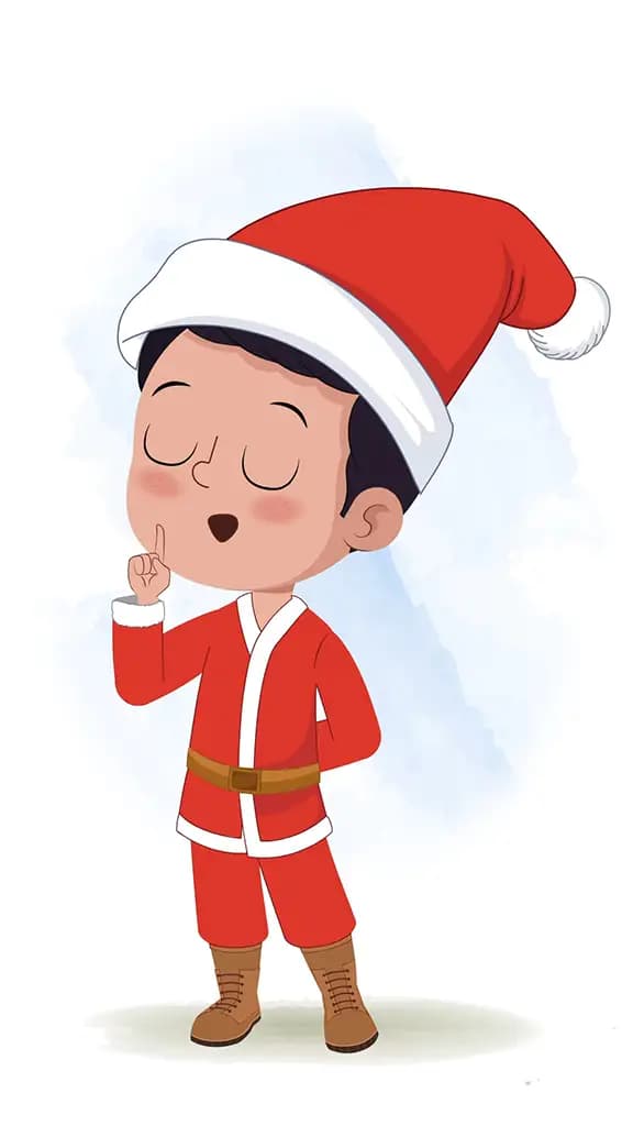A christmas boy saying no animated cartoon character aka tim