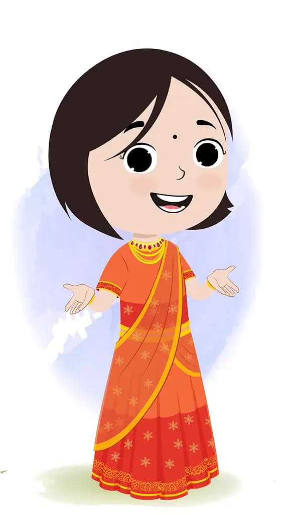 little girl talking animated cartoon character aka tia 3/4