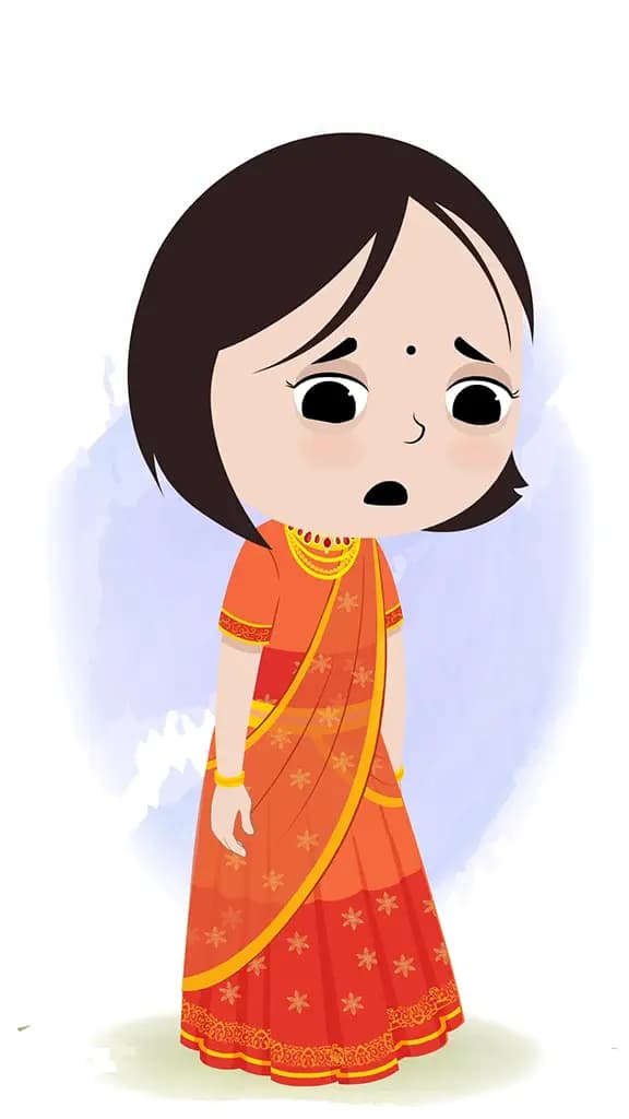 little tired girl animated cartoon character aka tia 3/4