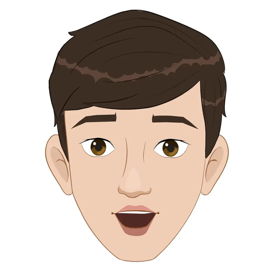 A businessman animated cartoon face with different facial expressions aka joseph