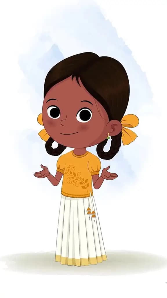 A little girl talking animated cartoon character aka tara 3/4