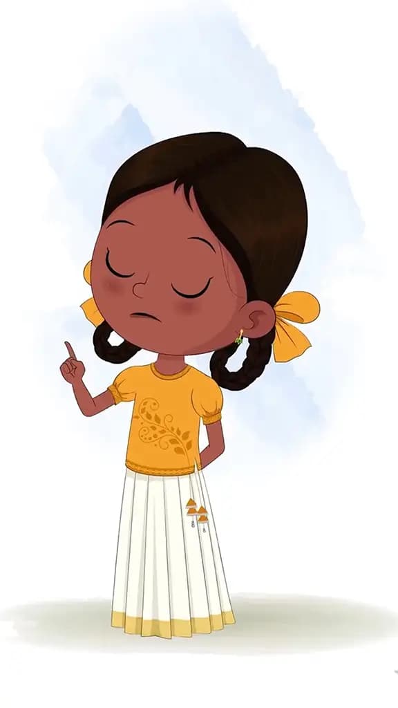 A little girl saying no animated cartoon character aka tara