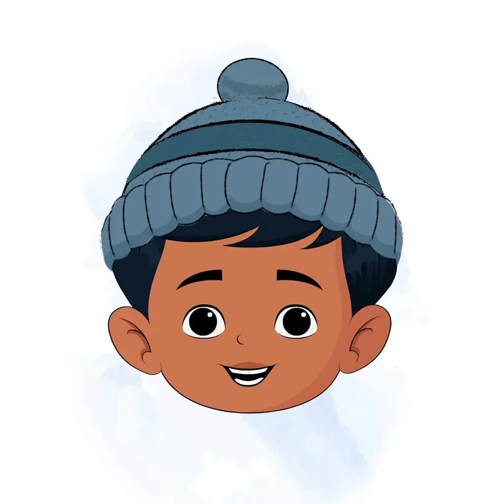 A little boy animated cartoon face with different facial expressions aka arun