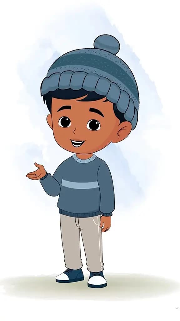 A little boy talking animated cartoon character aka arun 3/4