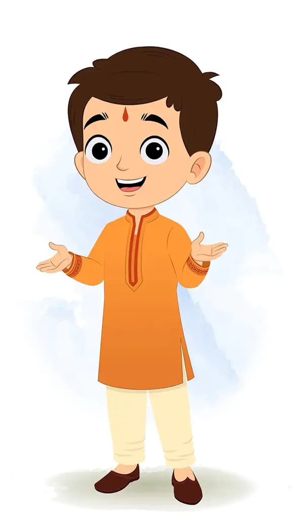 An Indian boy talking animated cartoon character aka bittu 3/4