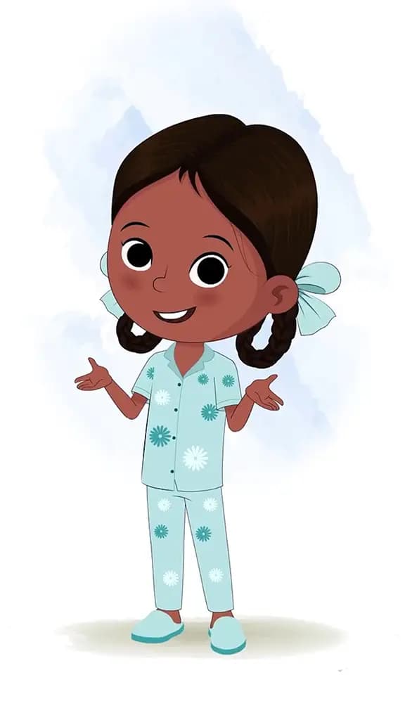 A little Indian girl talking animated cartoon character aka kaya 3/4