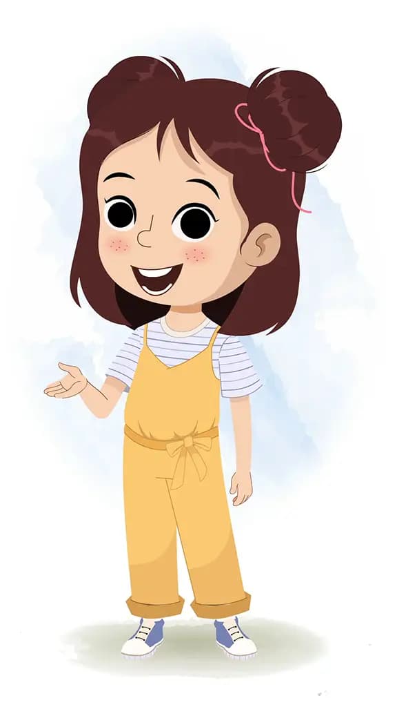A prettiest girl talking animated cartoon character aka jill 3/4