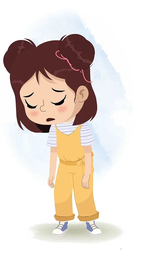A prettiest tired girl animated cartoon character aka jill 3/4