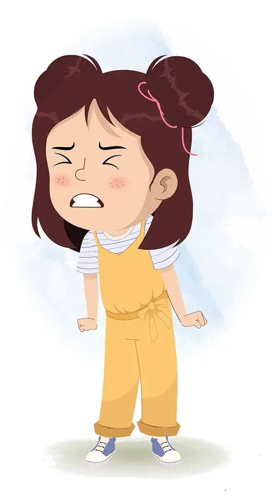 An angry prettiest girl animated cartoon character aka jill 3/4