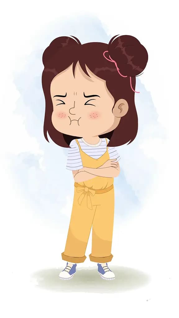 A prettiest girl saying no animated cartoon character aka jill