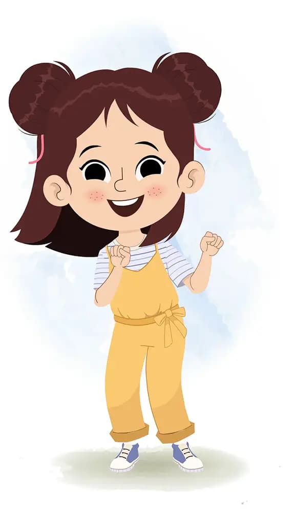 A prettiest girl dancing animated cartoon character aka jill