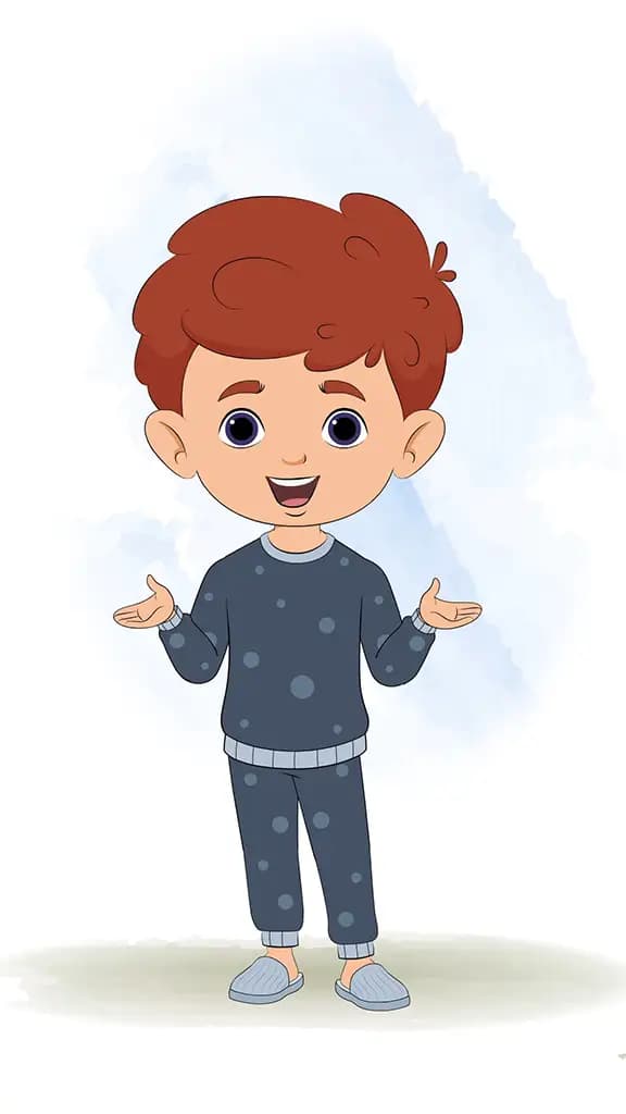 A little red hair boy talking animated cartoon character aka sunny