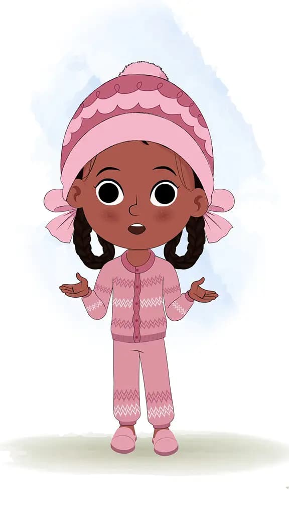 A cute girl talking animated cartoon character aka tara 3/4