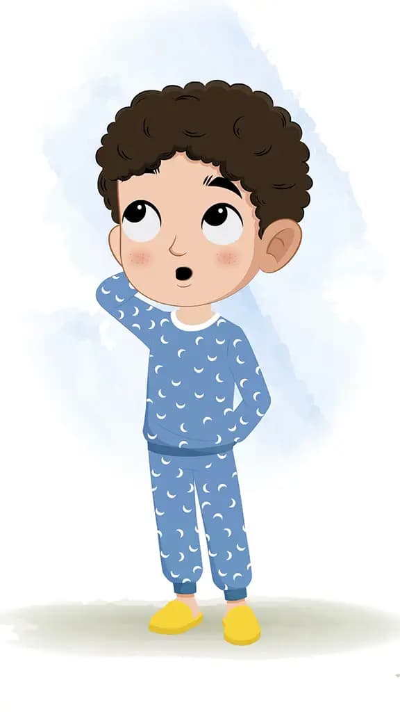 A confused boy animated cartoon character aka sachin 3/4