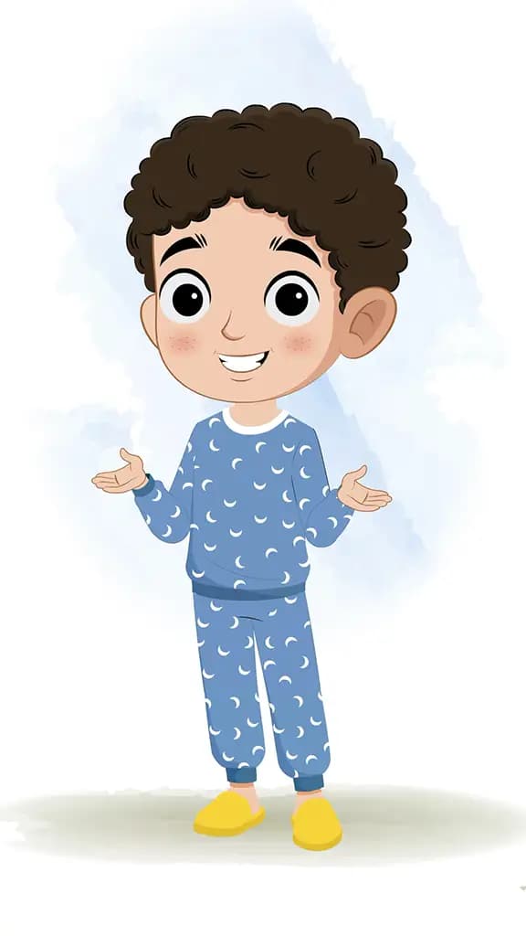 A boy talking animated cartoon character aka sachin 3/4
